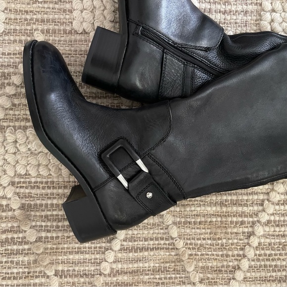 VINCE CAMUTO - Black Knee high LEATHER BOOTS - 6M - Picture 3 of 10